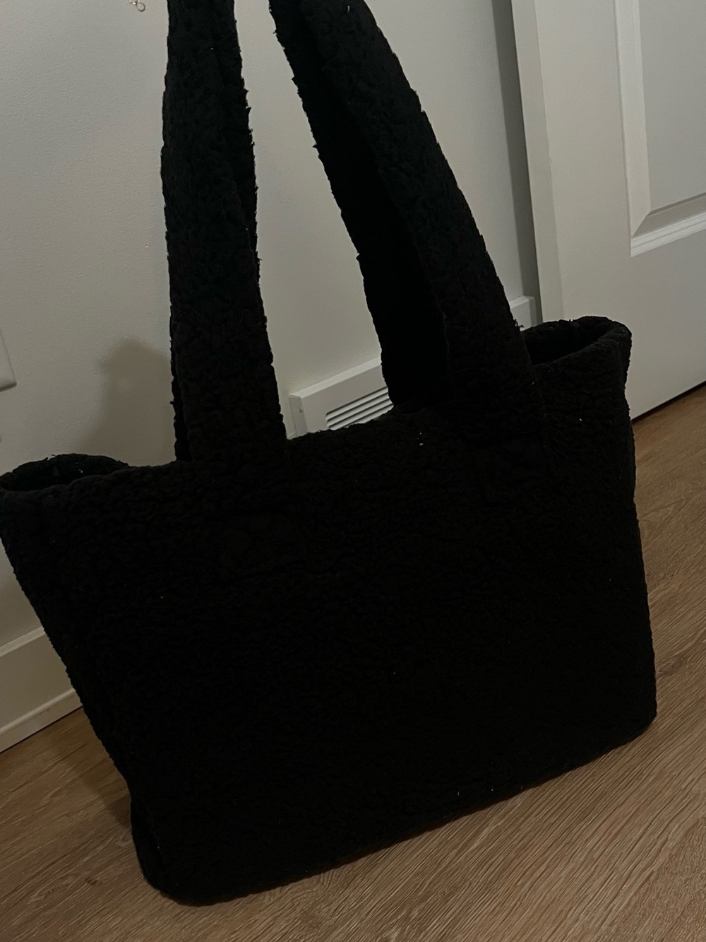 Black Quilted Tote Bag - Womens Shoulder Bag